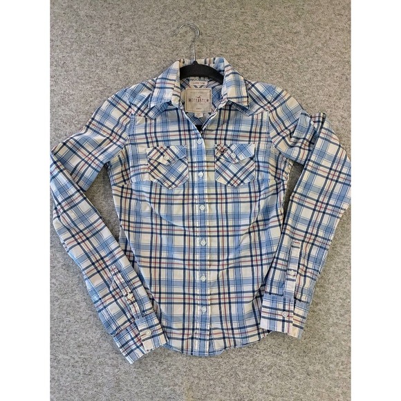 Hollister Tops - Vintage Hollister Plaid Gingham Button Down Shirt XS